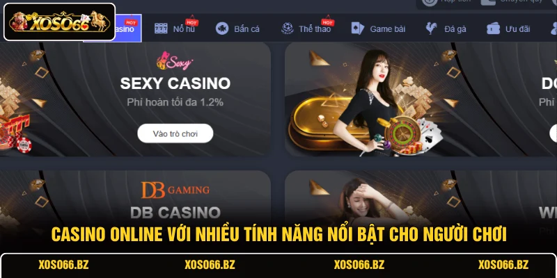 Casino XOSO66 2 Casino online với nhiều tính năng nổi bật cho người chơi