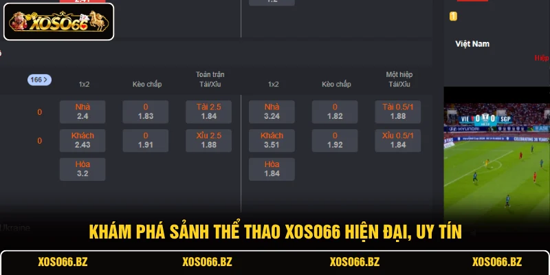 Thể Thao XOSO66 1 Khám phá sảnh thể thao XOSO66 hiện đại, uy tín