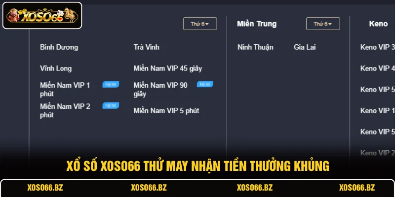 Xổ Số XOSO66 1 Xổ số XOSO66 thử may nhận tiền thưởng khủng